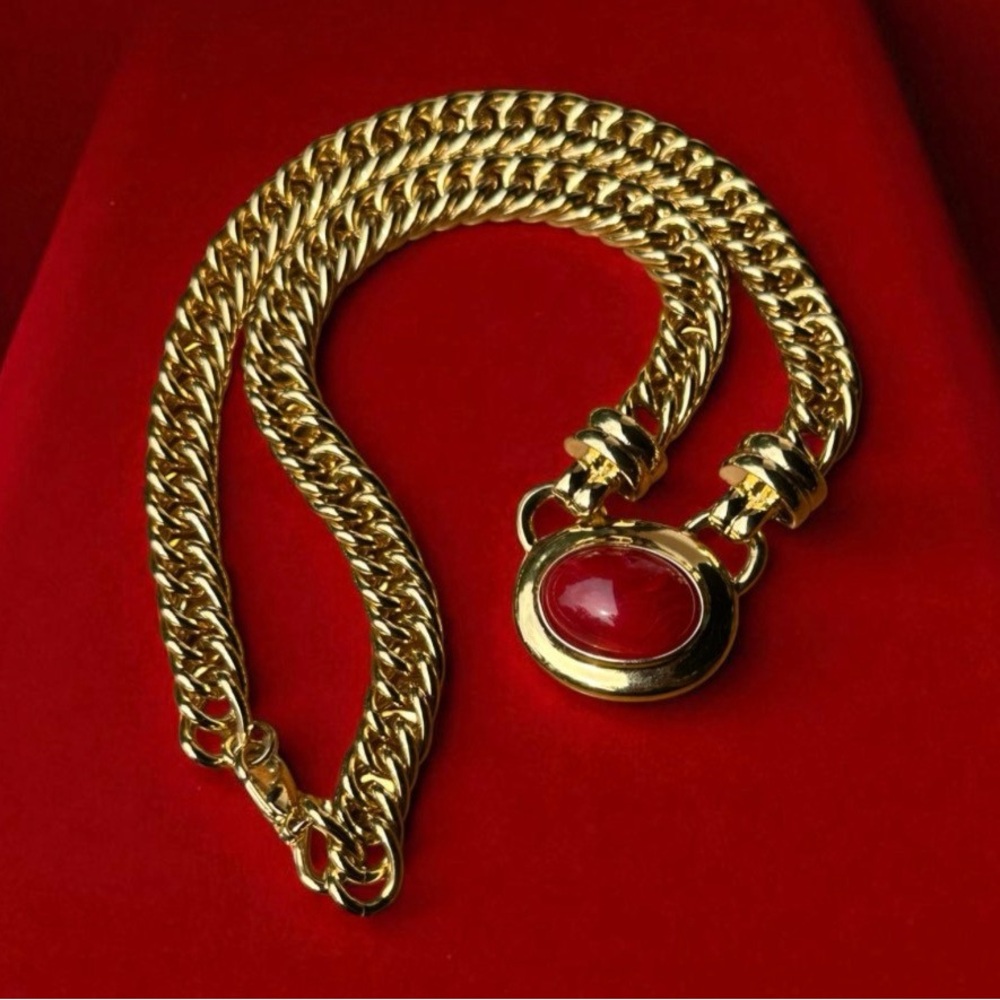 Gold and Red Marvella Necklace